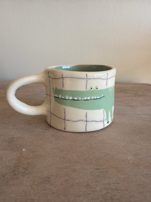 Tasse croco et carreaux en céramique