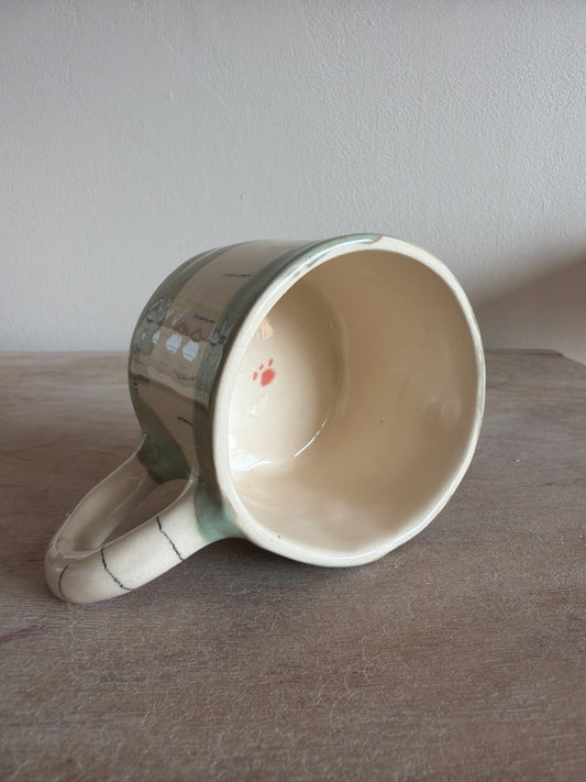 Tasse chat saucisse en céramique