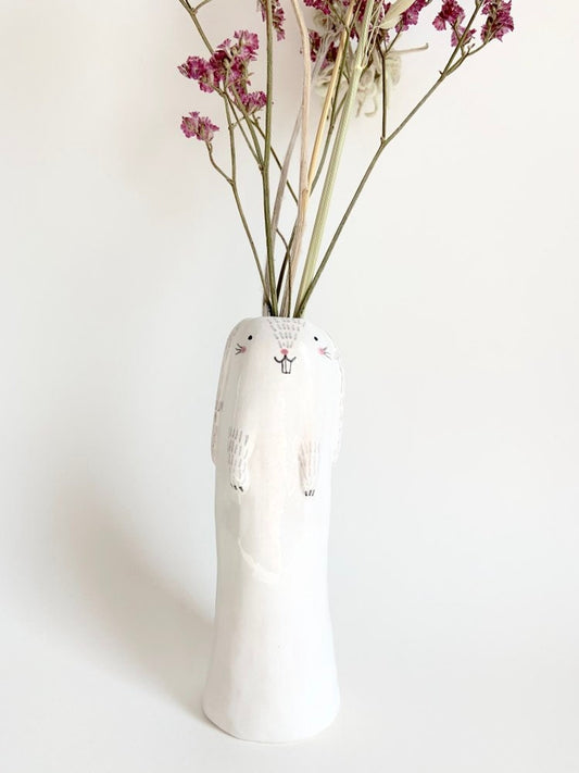 Ceramic rabbit soliflore