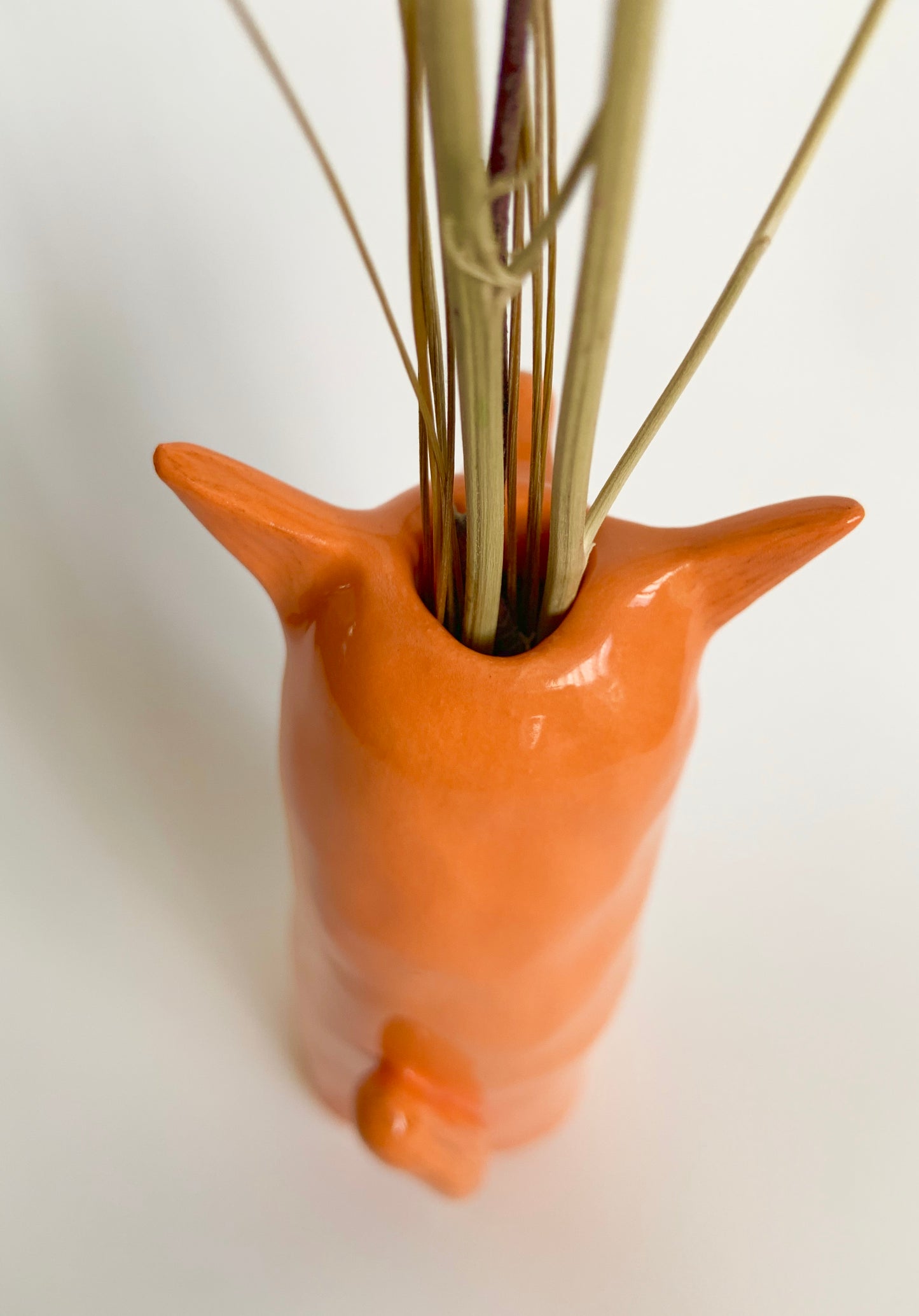 Soliflore renard en céramique émaillé