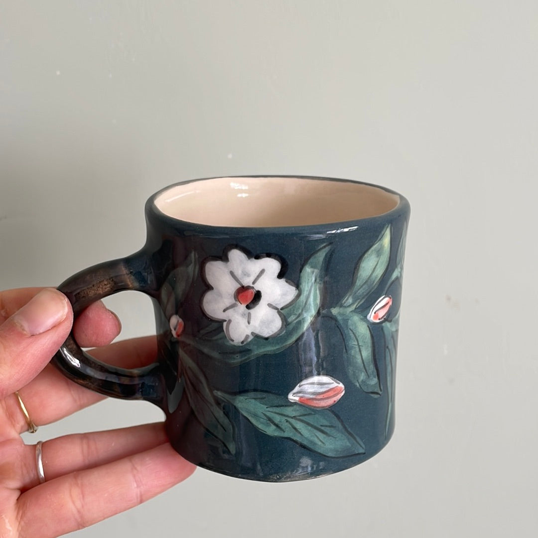 Tasse fleur en céramique