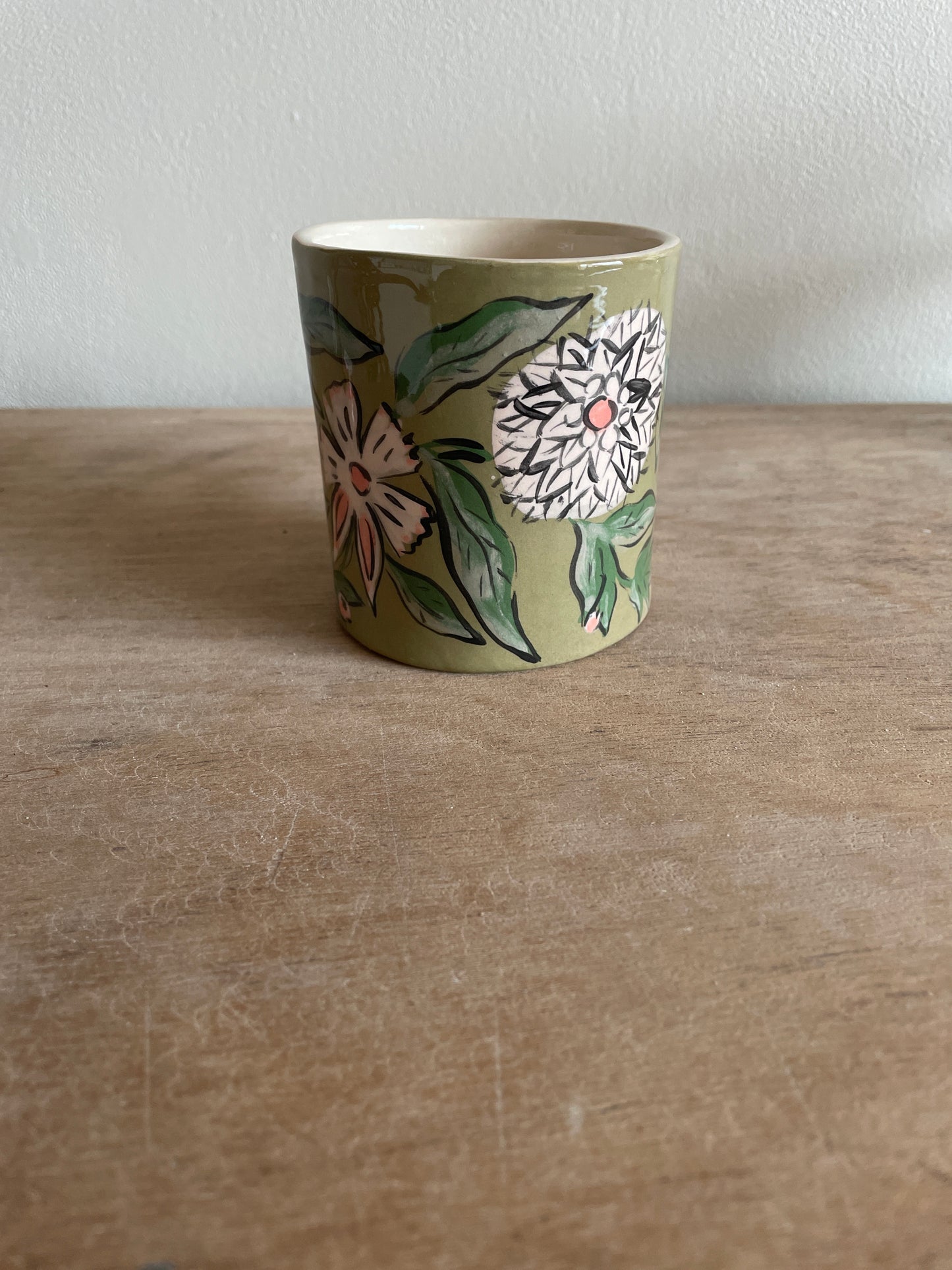 Mug fleuri en céramique