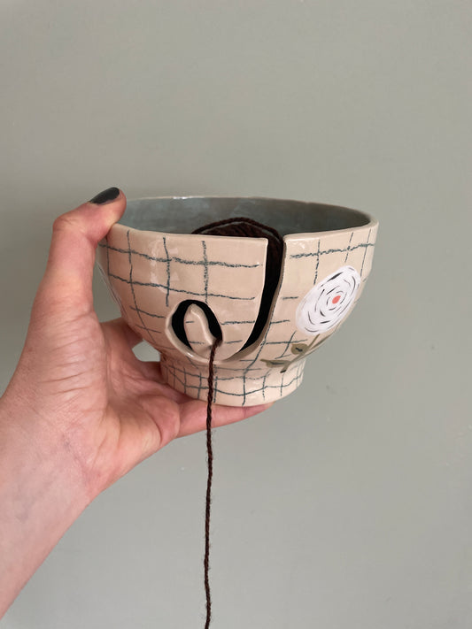 Bol dévidoir à laine en céramique