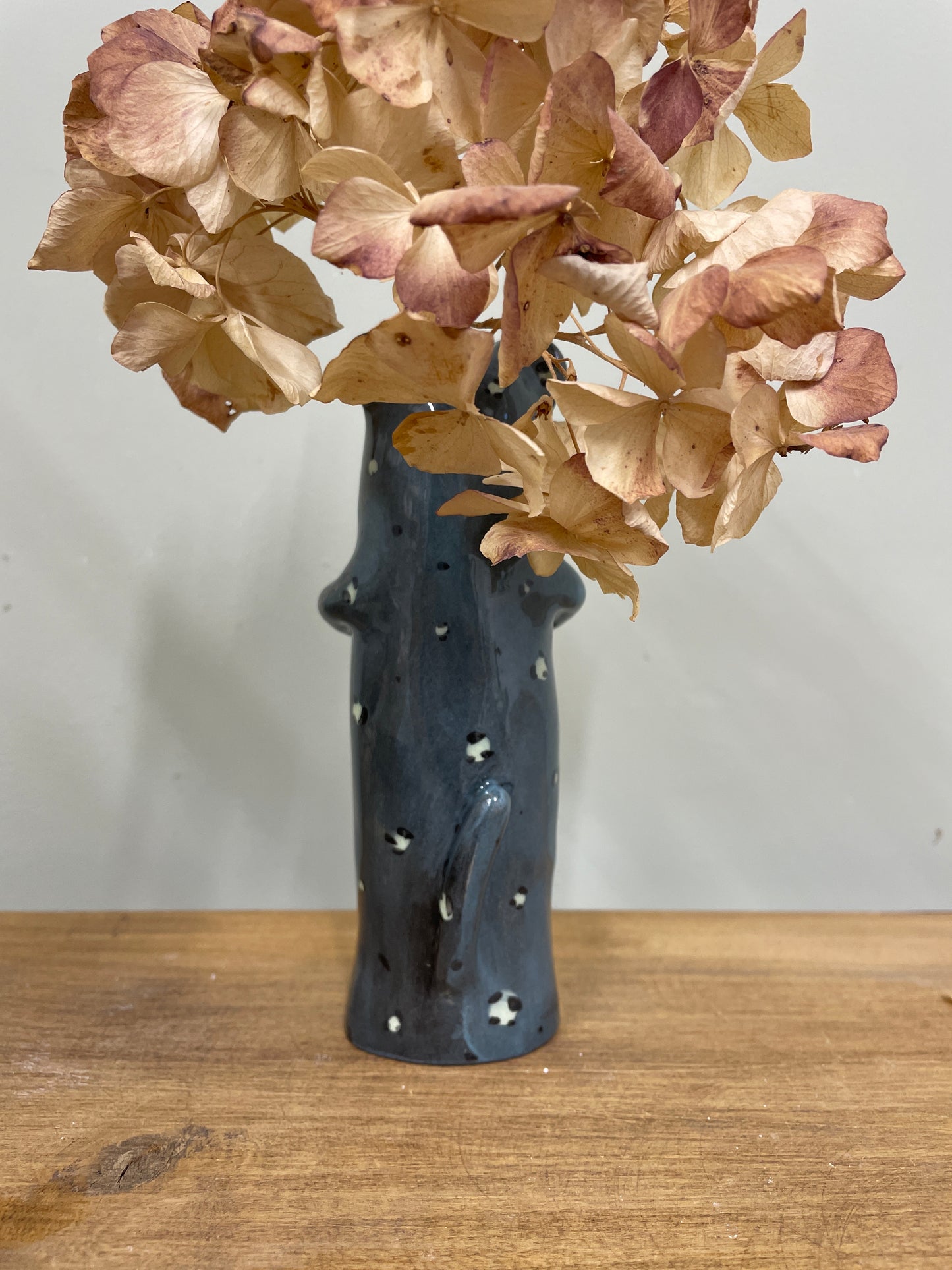 Soliflore panthère bleue vase en céramique émaillé