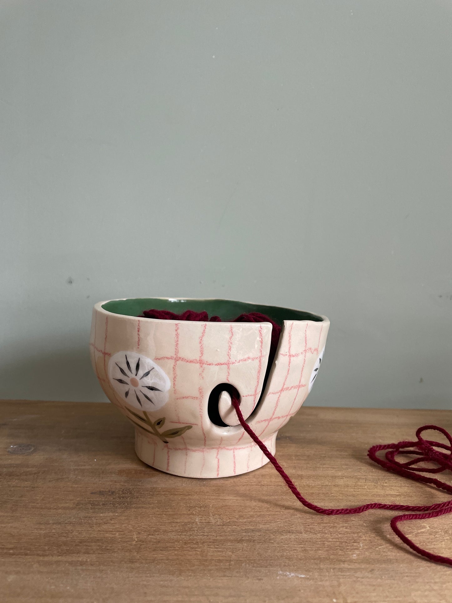 Bol dévidoir à laine en céramique