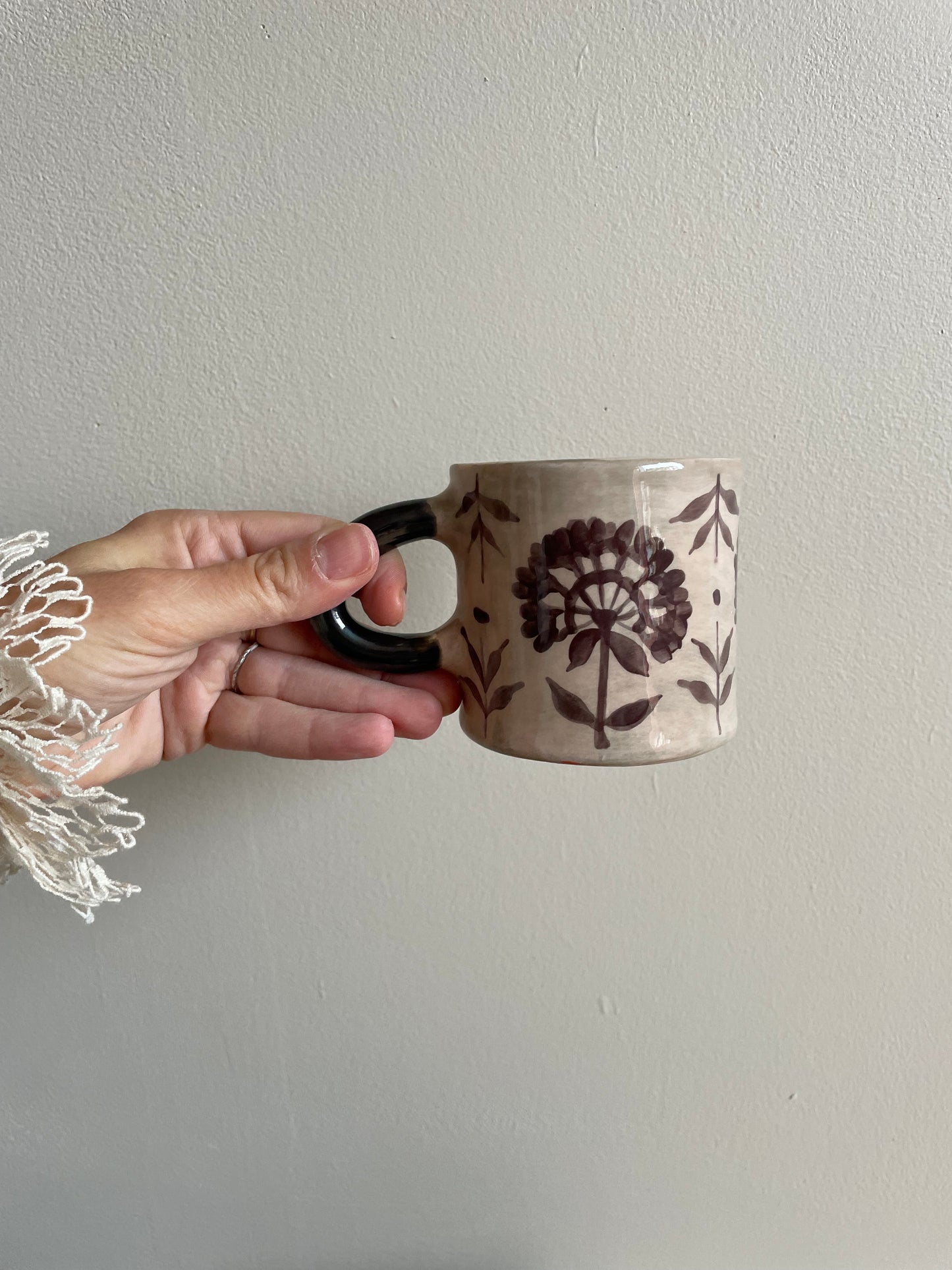 Mug fleuri en céramique