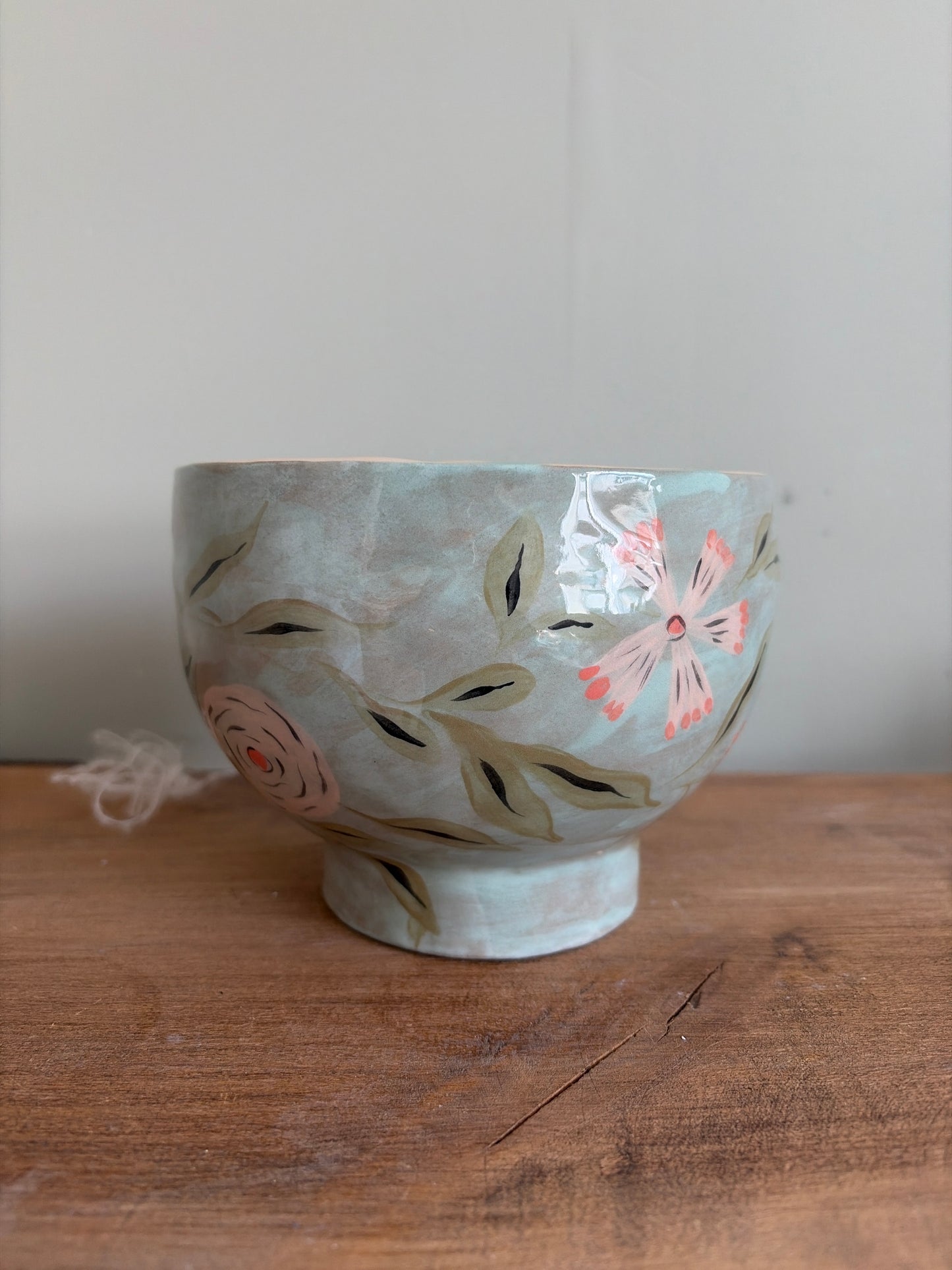 Bol dévidoir à laine en céramique