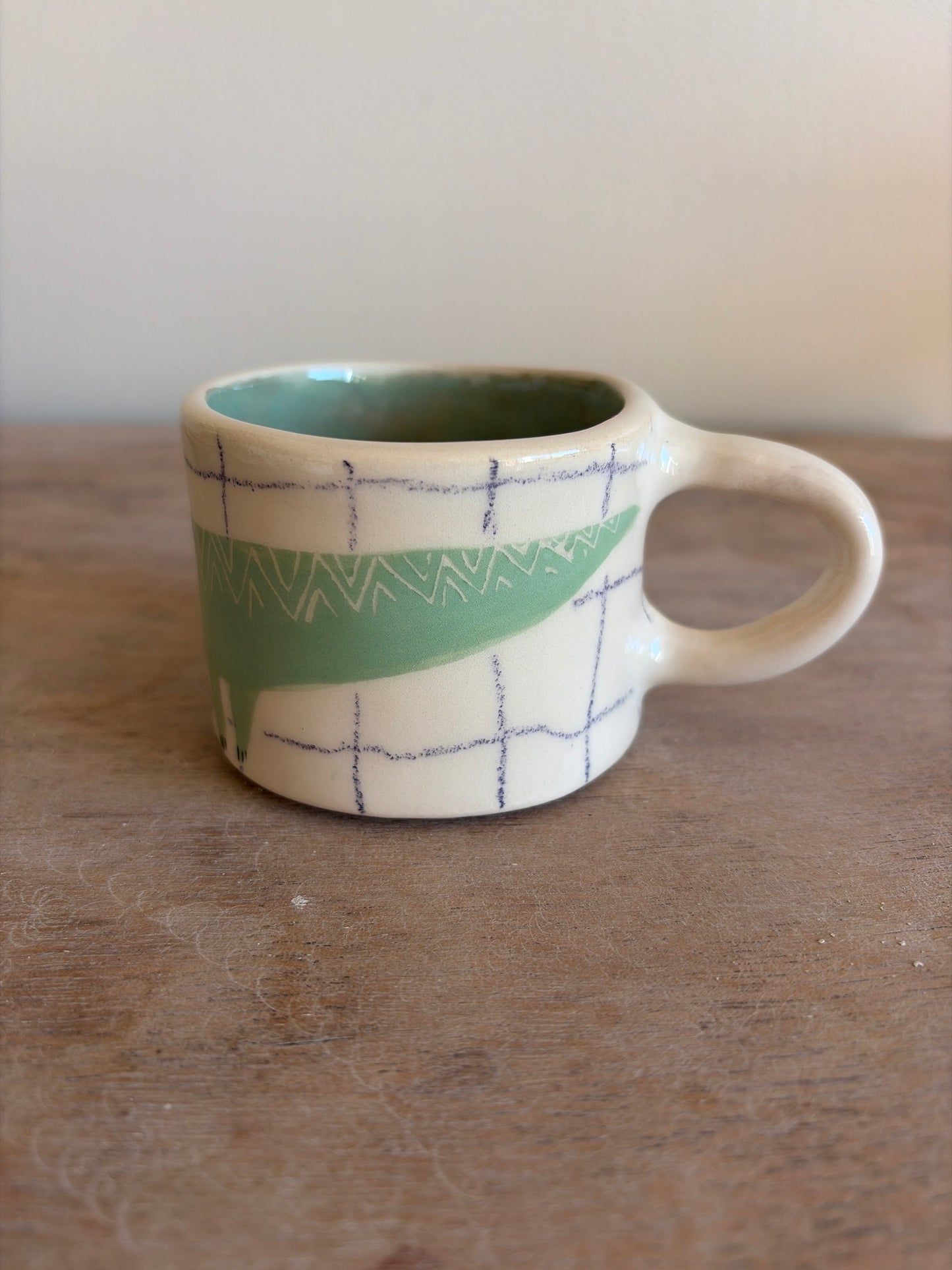 Tasse croco et carreaux en céramique