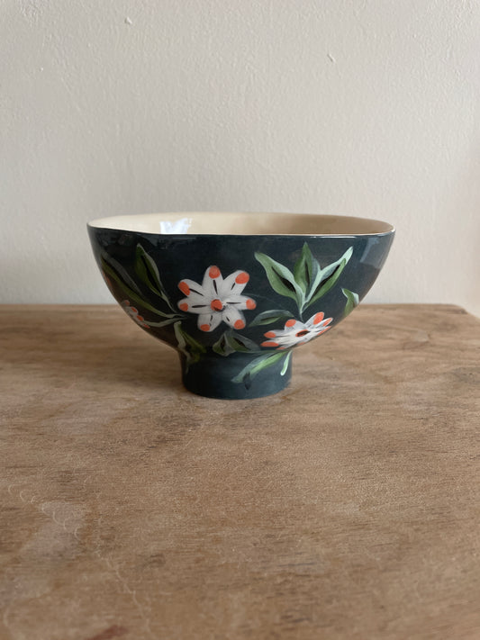 Bol fleuri en céramique