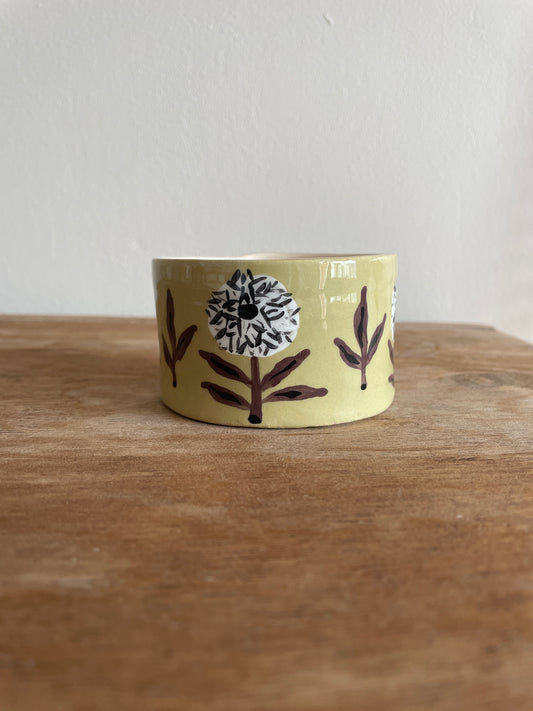 Tasse fleur en céramique
