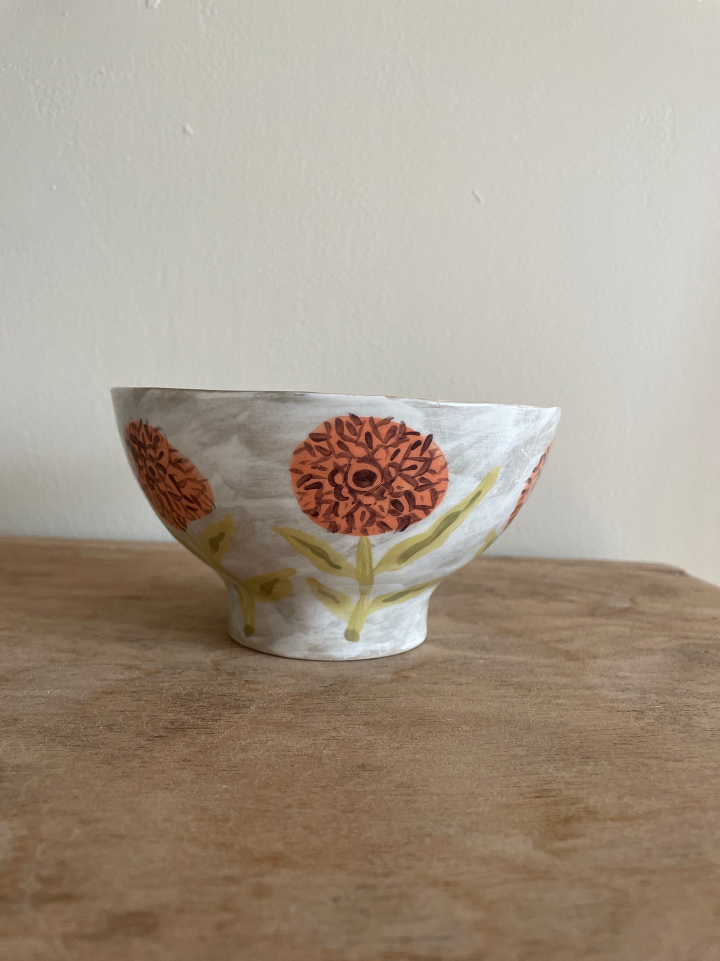 Bol fleuri en céramique