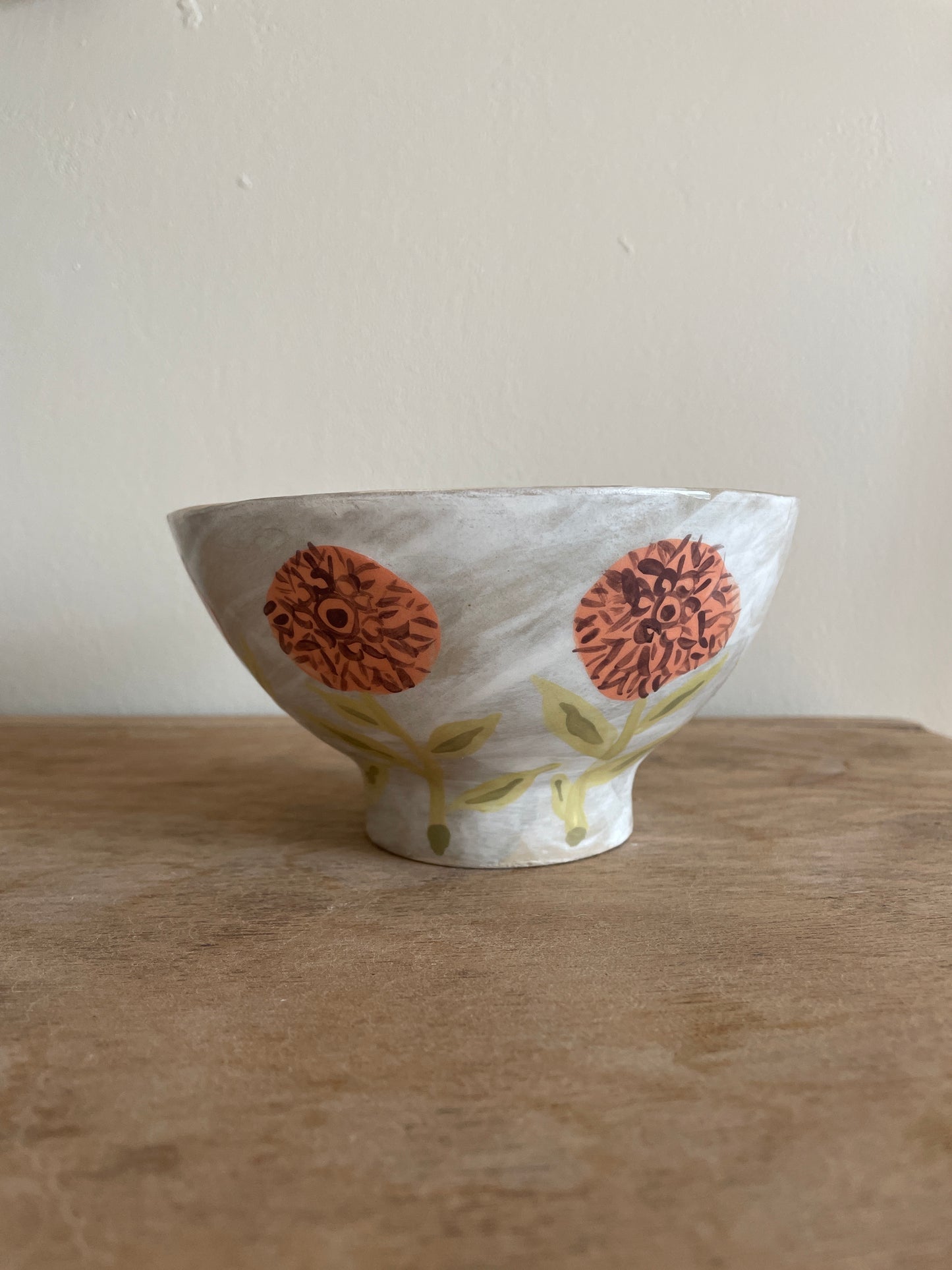 Bol fleuri en céramique