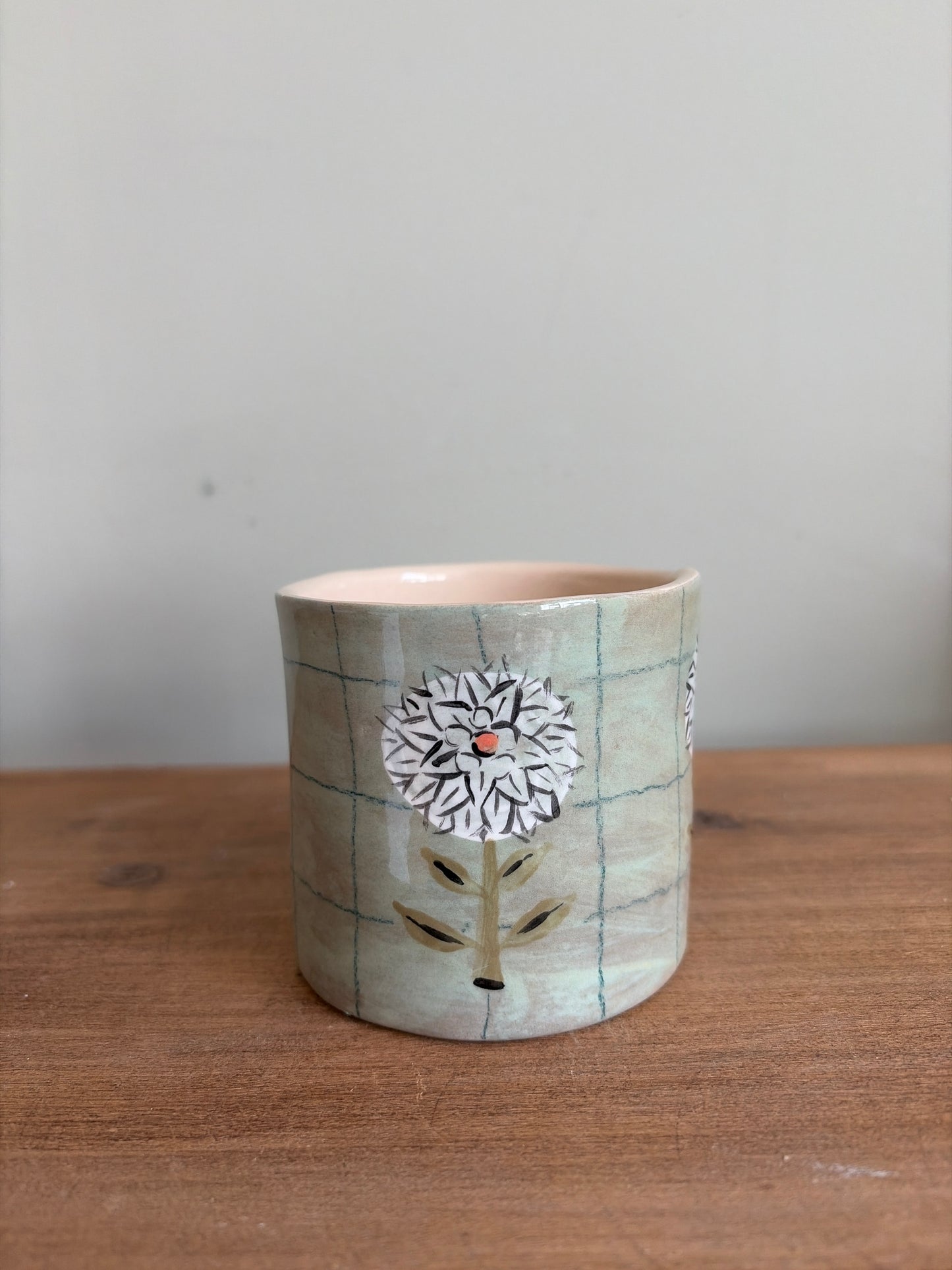 Mug fleuri en céramique