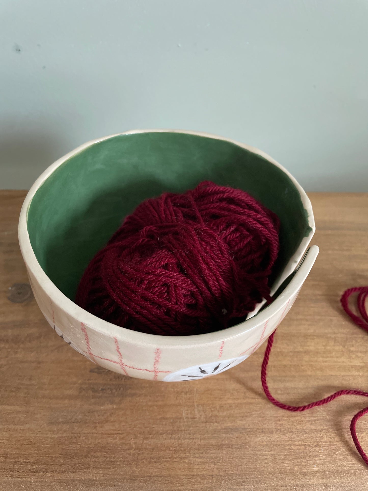 Bol dévidoir à laine en céramique
