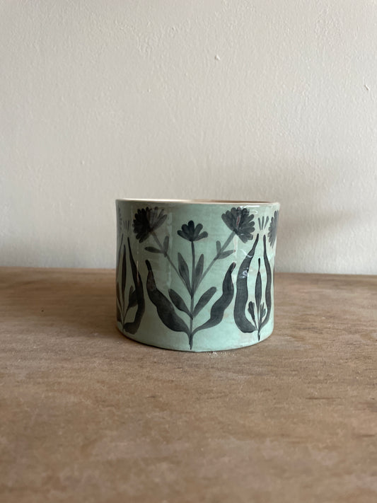 Mug fleuri en céramique