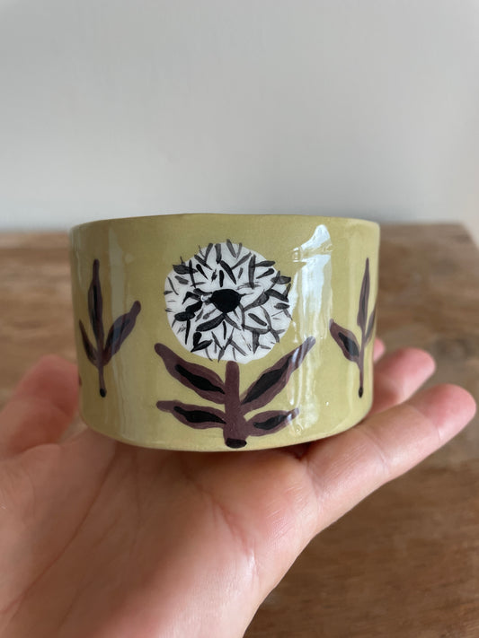 Tasse fleur en céramique