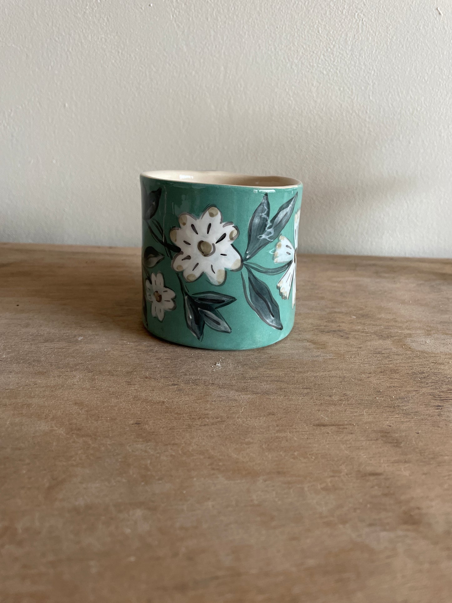 Mug fleuri en céramique