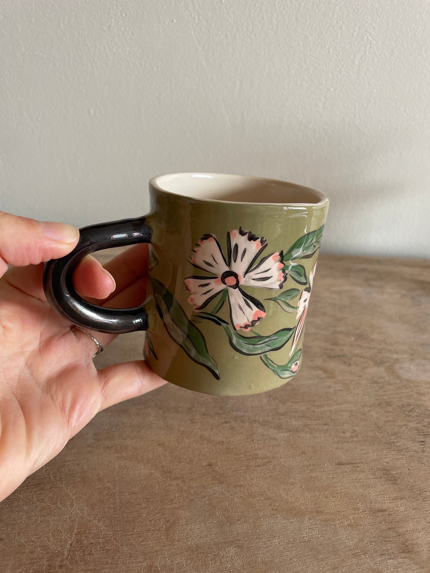 Mug fleuri en céramique