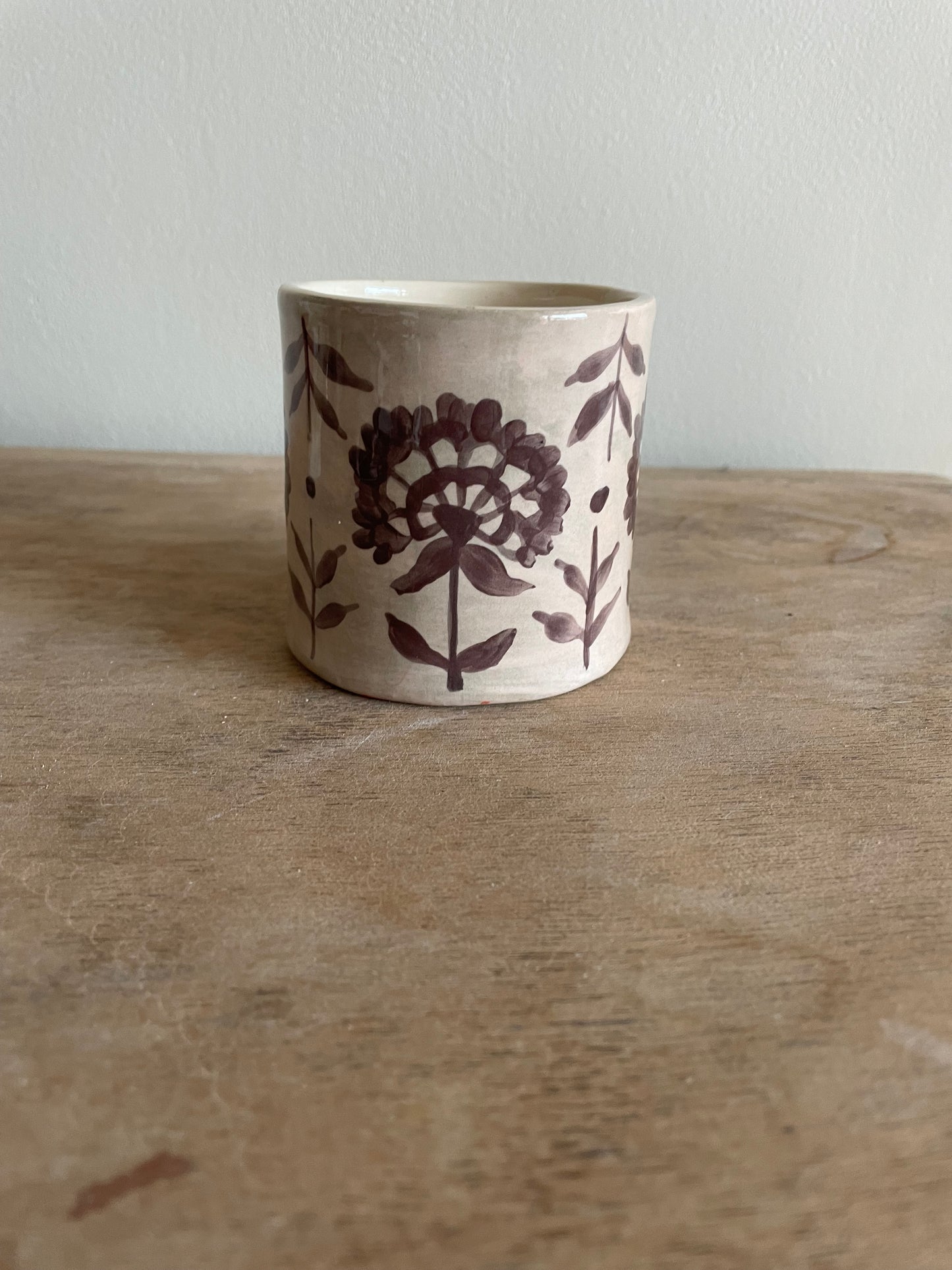 Mug fleuri en céramique