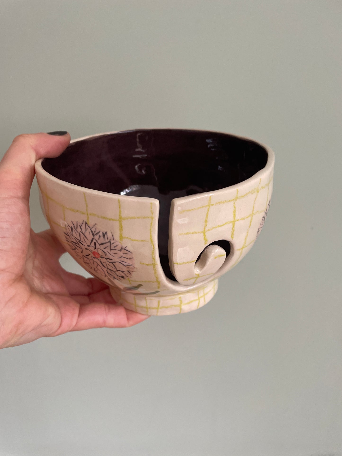 Bol dévidoir à laine en céramique