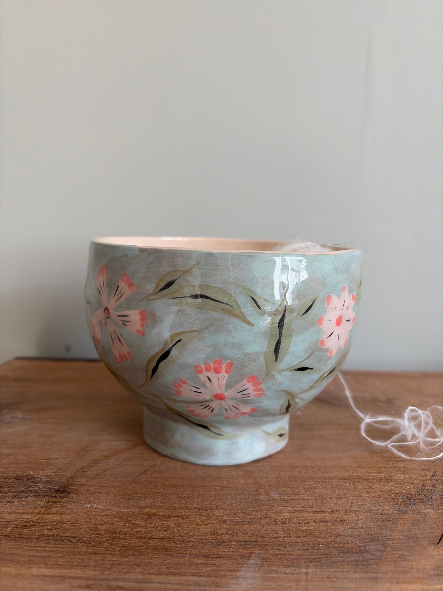 Bol dévidoir à laine en céramique