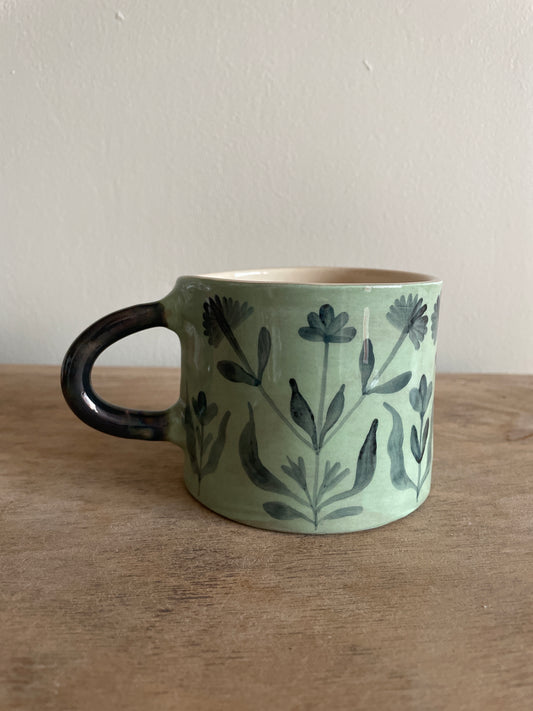 Mug fleuri en céramique