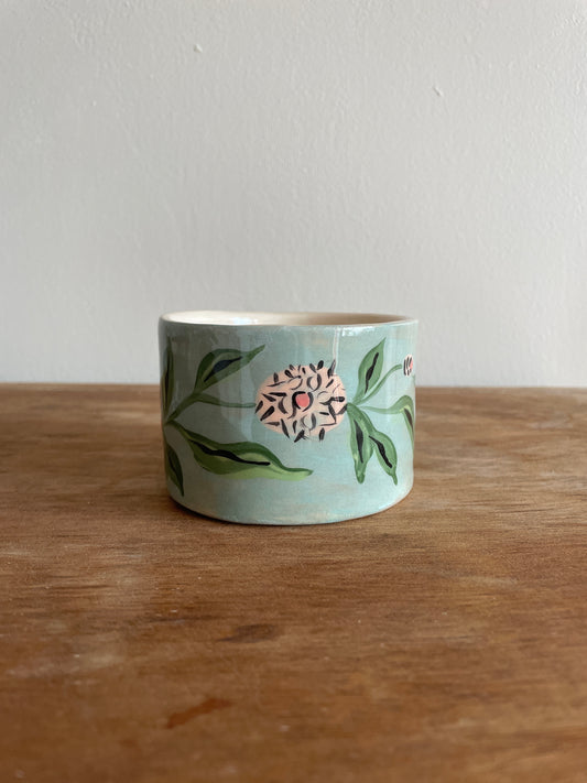 Tasse fleur en céramique