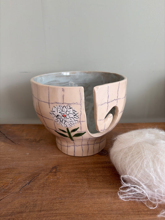 Bol dévidoir à laine en céramique