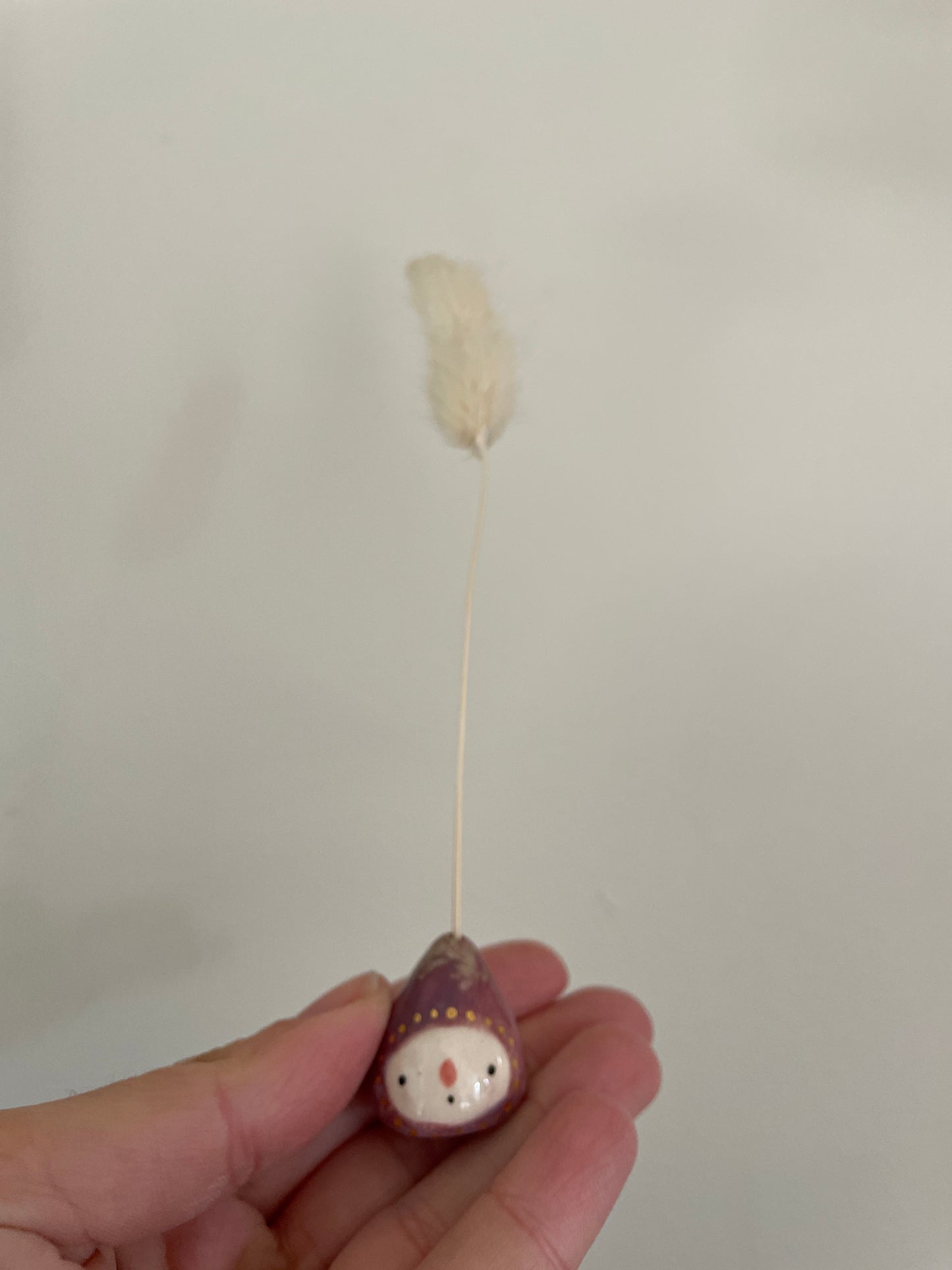 Mini figue faïence et or