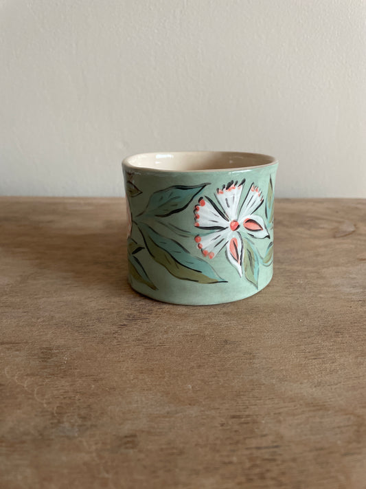 Mug fleuri en céramique