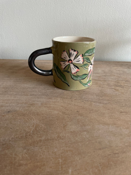 Mug fleuri en céramique