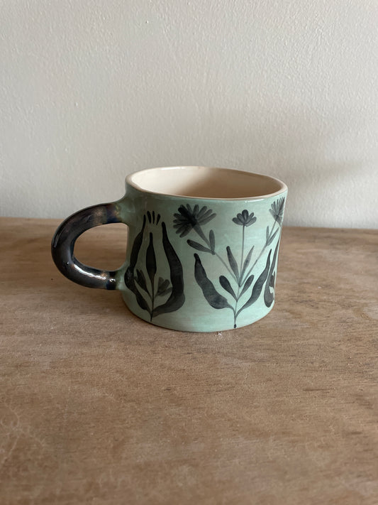 Mug fleuri en céramique