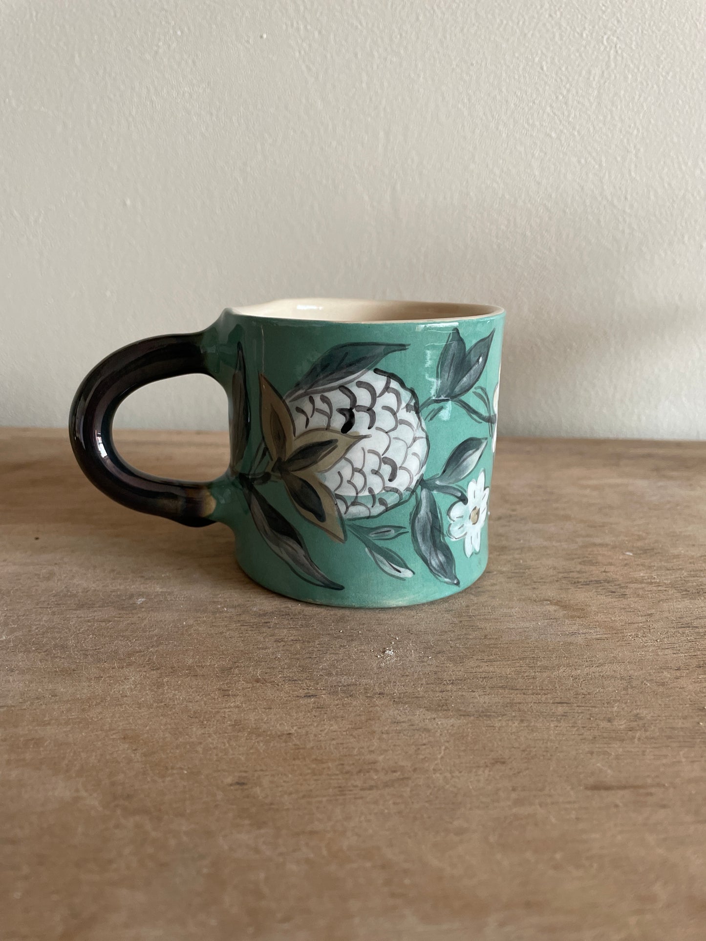 Mug fleuri en céramique