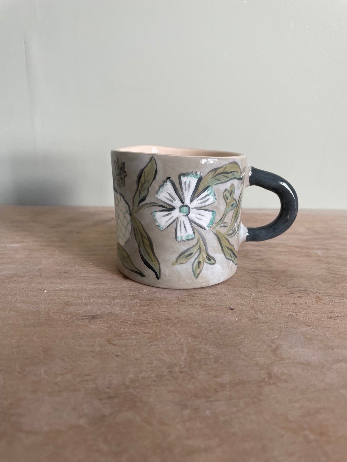 Mug fleuri en céramique