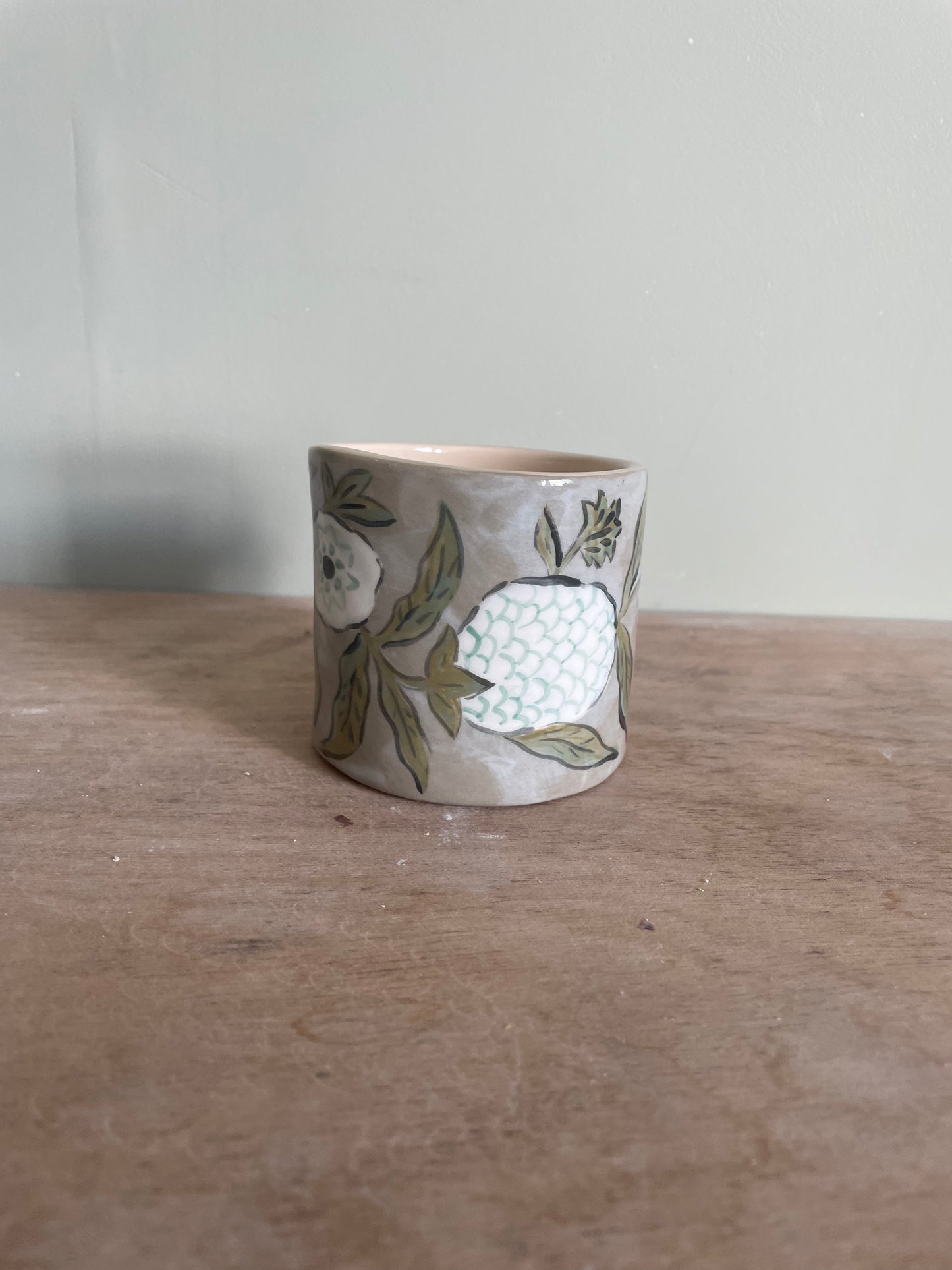 Mug fleuri en céramique