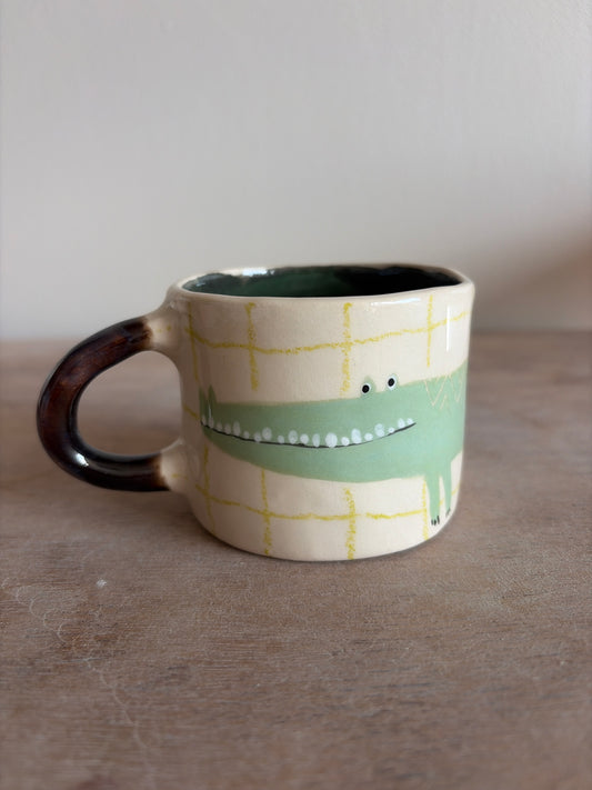 Tasse croco et carreaux en céramique