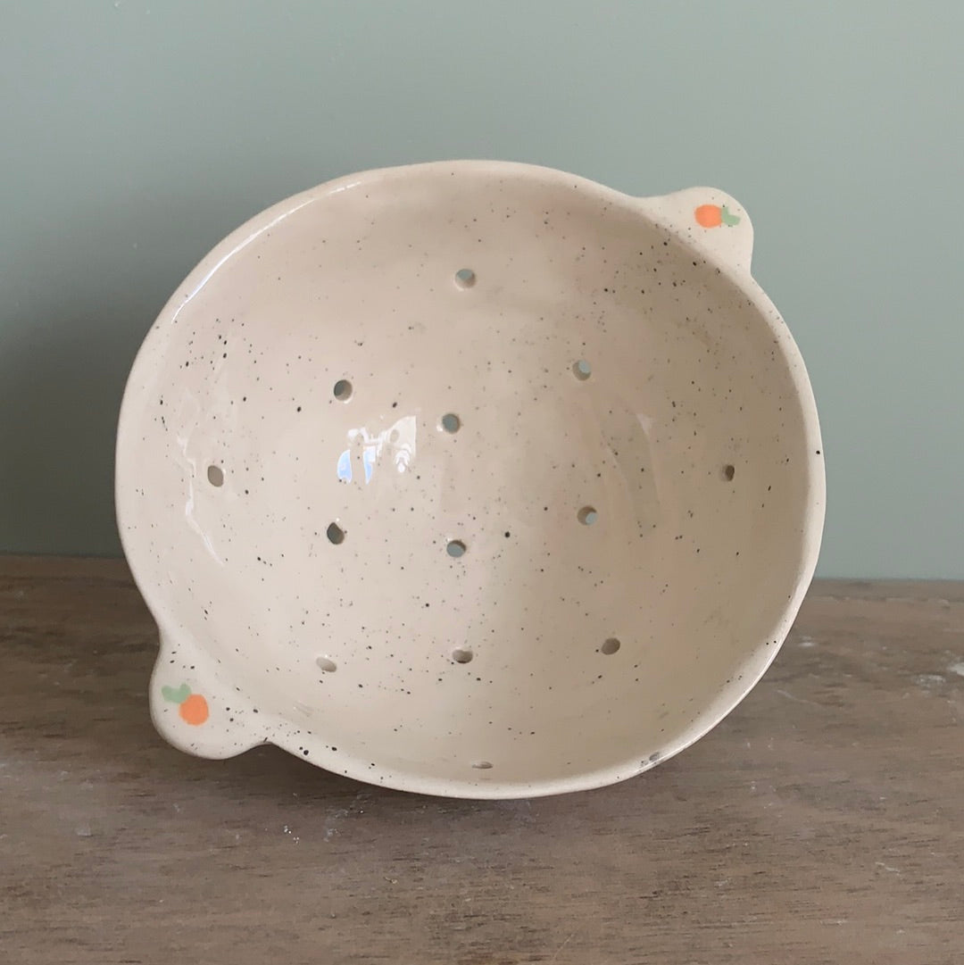 Khaki green enameled ceramic soap dish